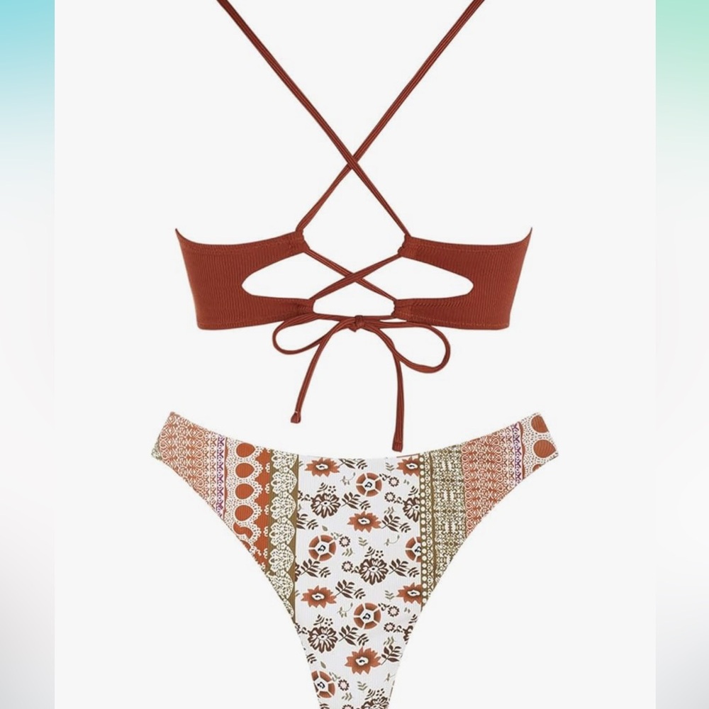 Zaful Multicolor Patterned Bikini - Picture 6 of 6